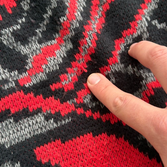 Vintage 80s/90s Abstract Acrylic Knit Sweater Mens Medium - Picture 5 of 8